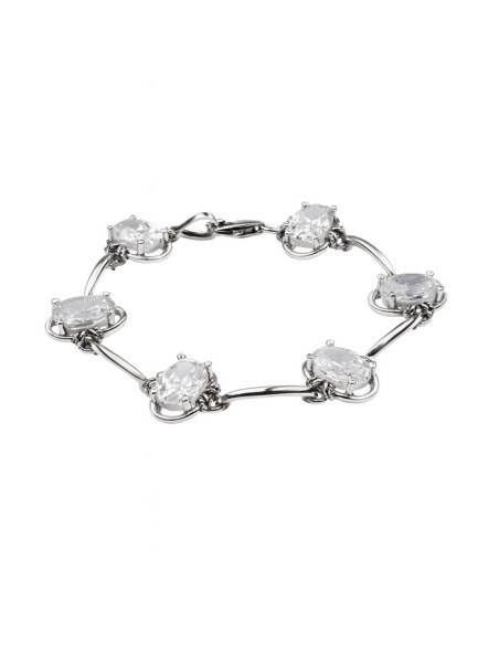 Silver zircons bracelet L 1577