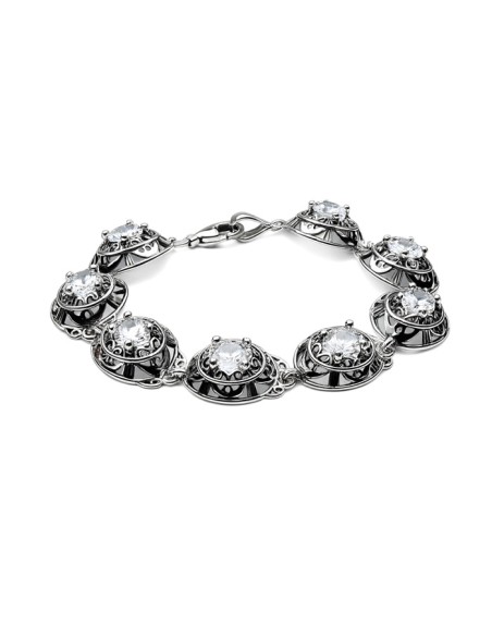Silver bracelet with zircons L 1569