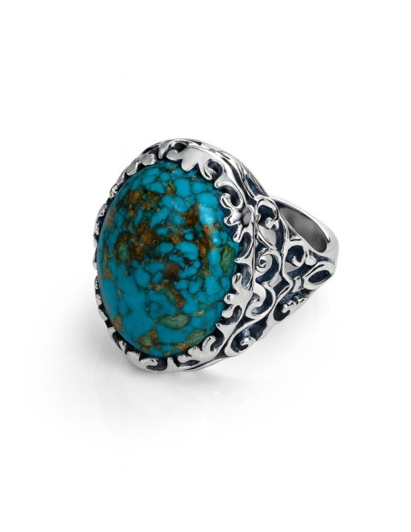 Pierścionek z Naturalnym Turkusem ze srebra PK 441 Turkus|Polcaratdesign.pl Biżuteria