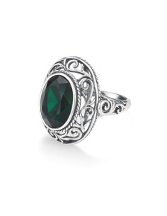 Pierścionek Srebrny z Owalnym Kryształem PK 2114 2