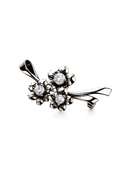 Broszka srebro z cyrkoniami B 121