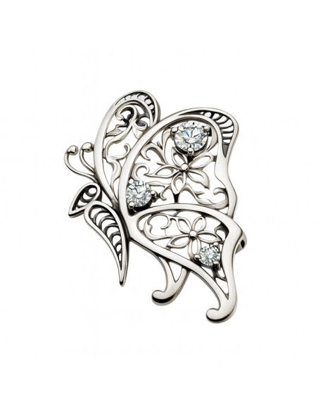 Silver brooch with cubic zirconia B 120