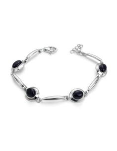 Silver bracelet with sodalites L 585 Polcarat Design