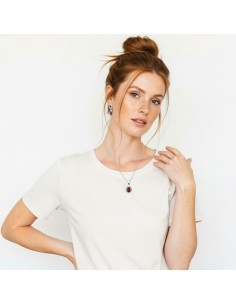 Sterling silver set with amber KPL 2063 | Polcarat Design 2