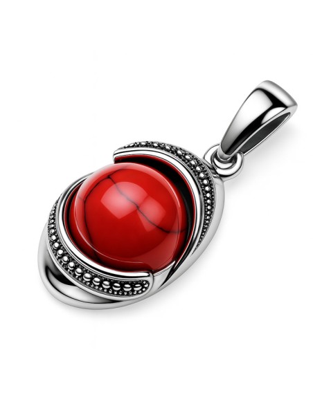 Silver pendant W 1805 Coral