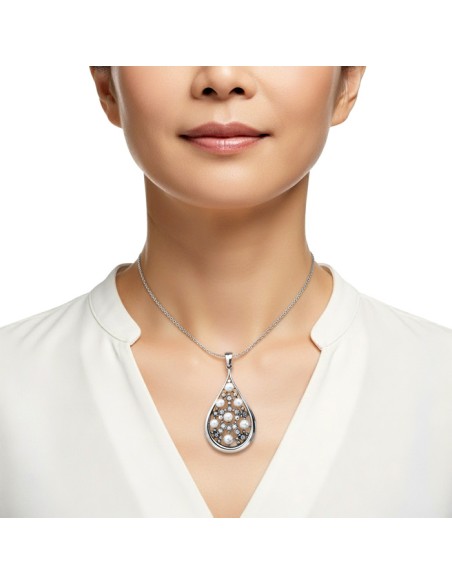 Silver pendant with pearls and crystals W 1959 Silver pendant with pearls and crystals W 1959