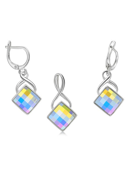 Silver set with Swarovski crystals KPL 701