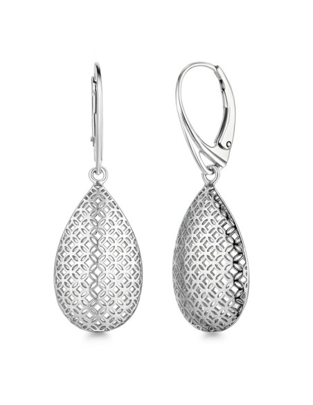 Silver oxidized earrings K3 1918