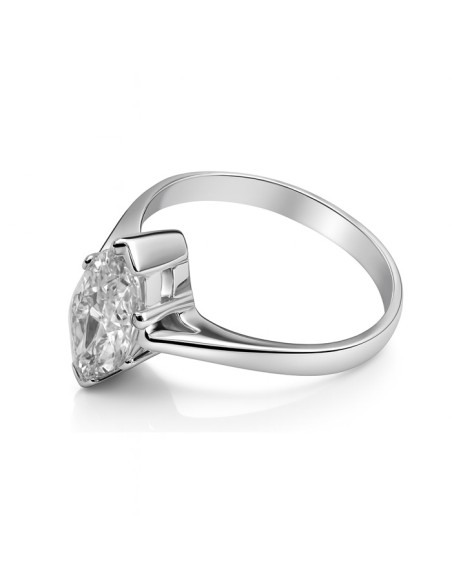 Silver ring with zircons PK 932