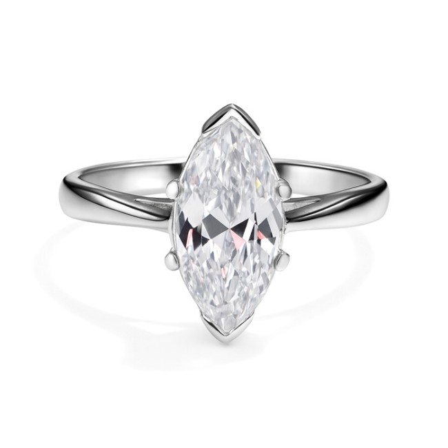 Silver ring with zircons PK 932