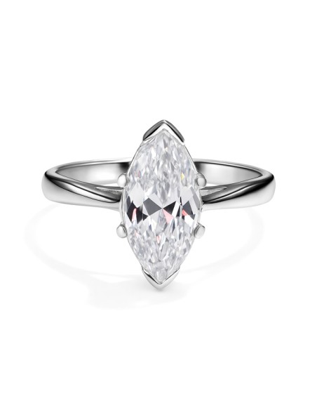 Silver ring with zircons PK 932