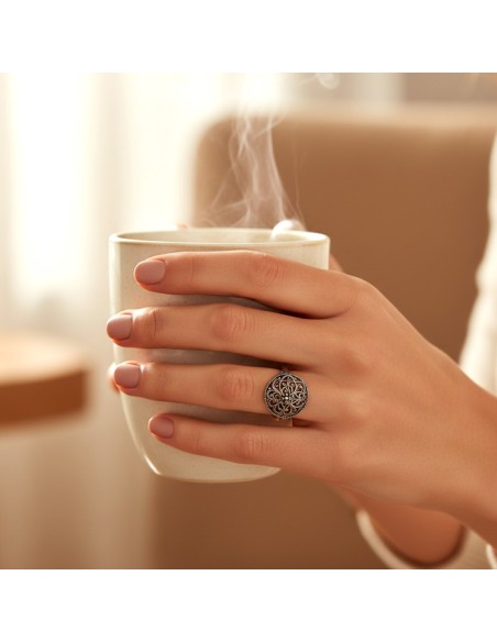 Silver ring in retro style P 2149 Polcarat Silver ring in retro style P 2149 Polcarat