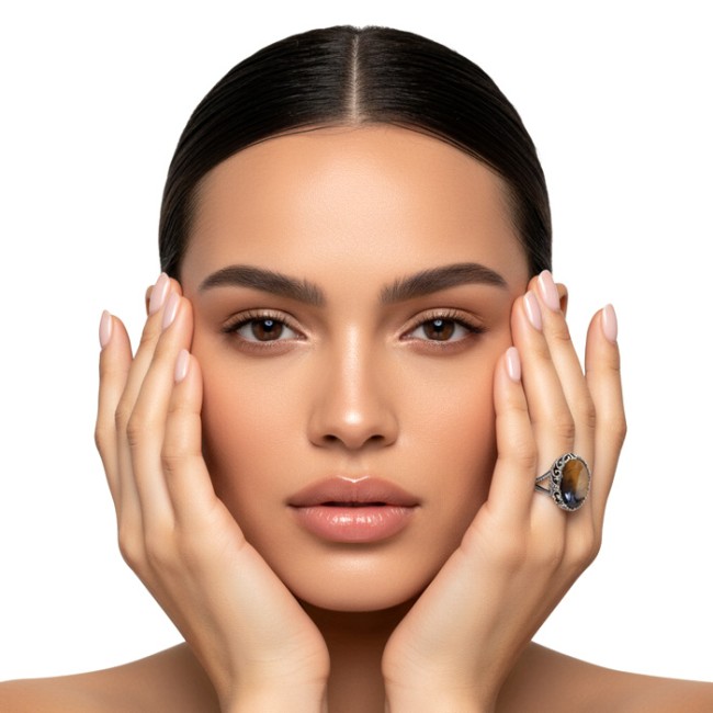 Silver tiger eye ring pk 2127 Polcarat Design