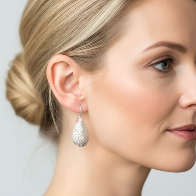 Silver oxidized earrings K3 1918