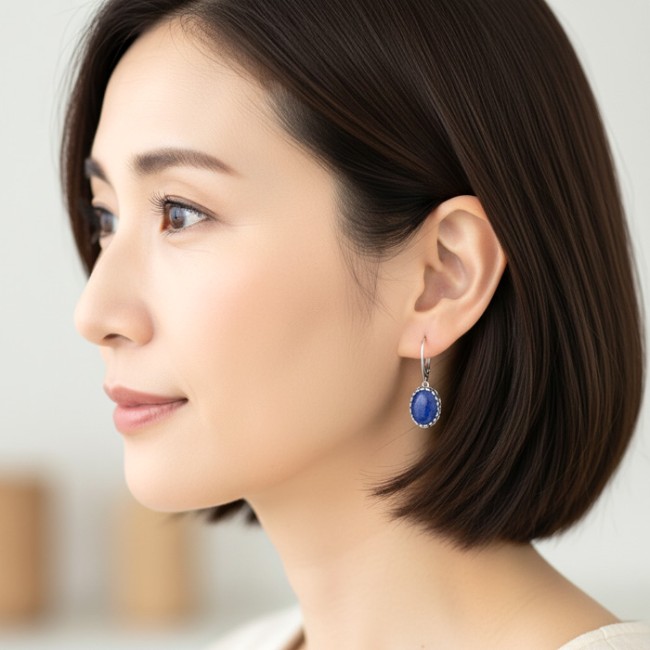 Silver Lapis Lazuli K 2131 Polcarat Design Earrings