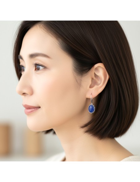 Silver Lapis Lazuli K 2131 Polcarat Design Earrings