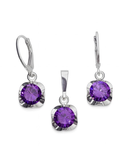 Set silver zircons KPL 2 803