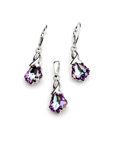 Silver set with crystals KPL 1089