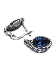 Swarovski K3 1903 oxidized silver earrings 2