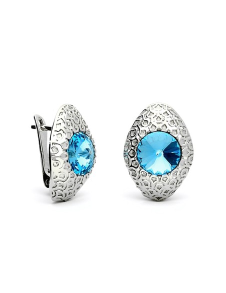 Silver earrings with Swarovski crystals K3 1961