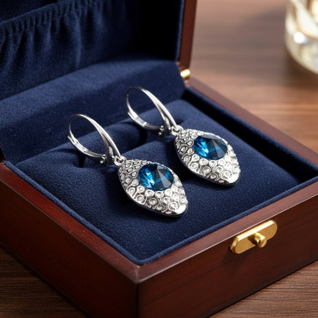 Swarovski K 1961 Silver Crystal Earrings