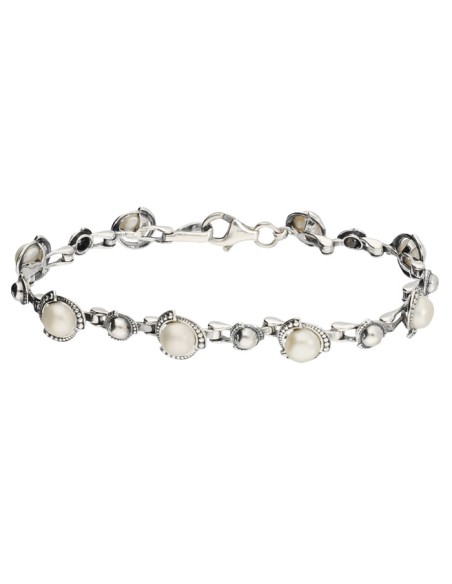 Silver bracelet with pearls L 1883