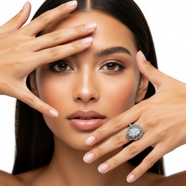 Silver ring zirconia PK 995