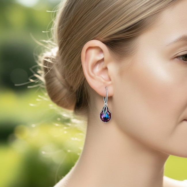 K 1643 Silver Crystal Earrings