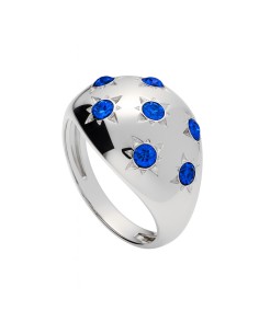 Srebrny pierścionek z kryształami Swarovski PK 1928 Sapphire 2