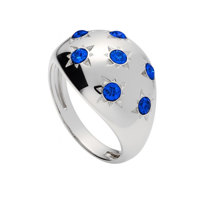 Srebrny pierścionek z kryształami Swarovski PK 1928|Polcaratdesign.pl Biżuteria