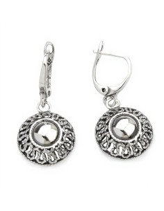 Silver earrings oxidized K 1825
