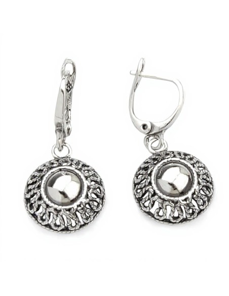 Silver earrings oxidized K 1825