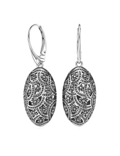K 1830 oxidized silver earrings