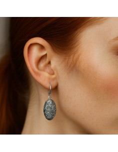 K 1830 oxidized silver earrings 2