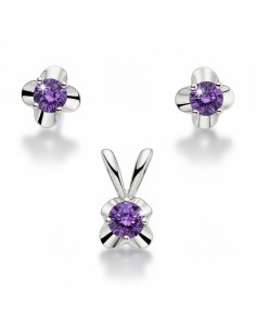 Set silver zircons KPL 2 803