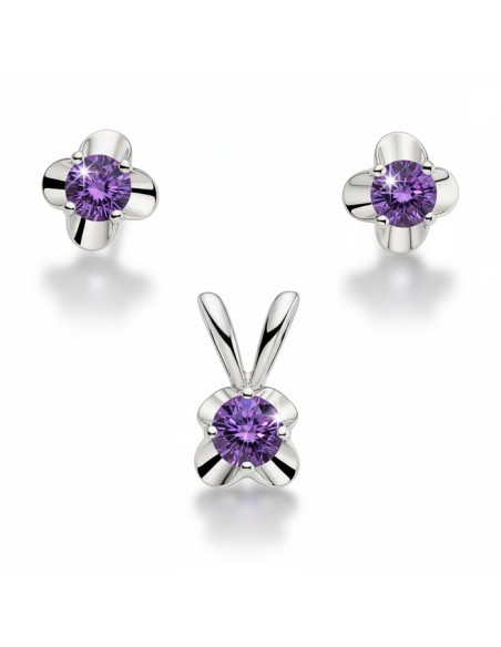 Set silver zircons KPL 2 803