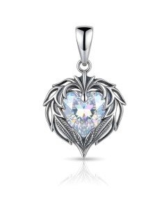 Silver HEART pendant decorated with crystal W 2124 Polcarat Design