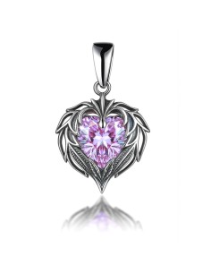 Silver HEART pendant decorated with crystal W 2124 Polcarat Design