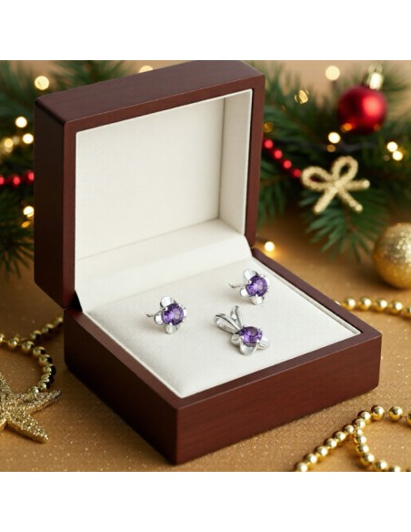 Set silver zircons KPL 2 803