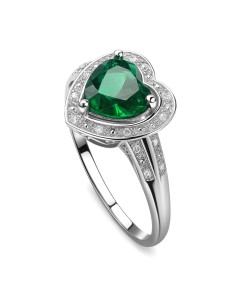 Rhodium-plated silver and cubic zirconia ring PK 4020 2