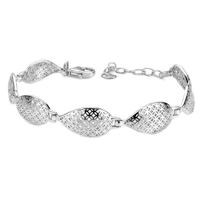 Silver rhodium-plated bracelet L 1918
