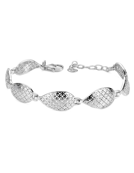 Silver rhodium-plated bracelet L 1918