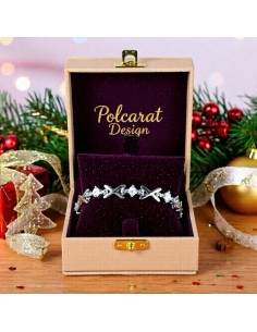 Silver bracelet with zircons L 373 2