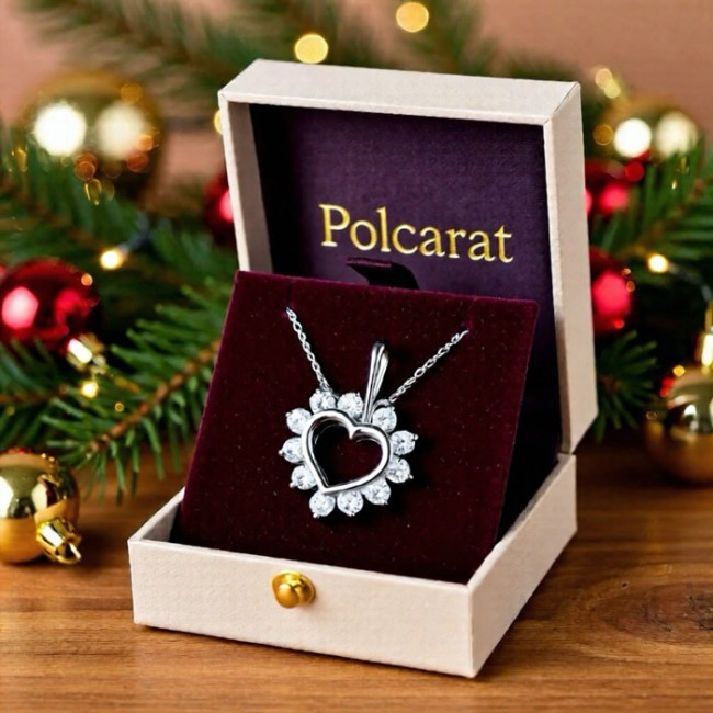 Wisiorek srebro z cyrkoniami W 1110|Polcaratdesign.pl Biżuteria