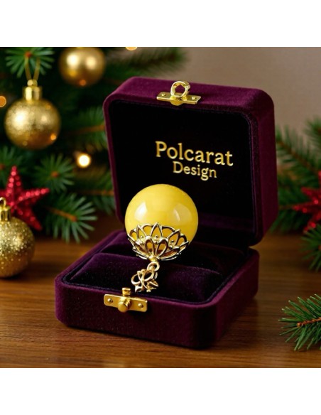 Pendant with amber ball WA 030