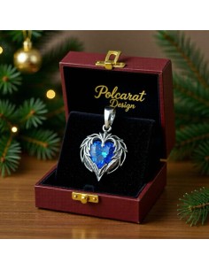 Silver HEART pendant decorated with crystal W 2124 Polcarat Design 2
