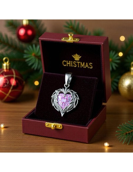 Silver HEART pendant decorated with crystal W 2124 Polcarat Design