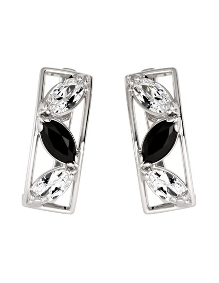 Silver zirconia earrings K 889