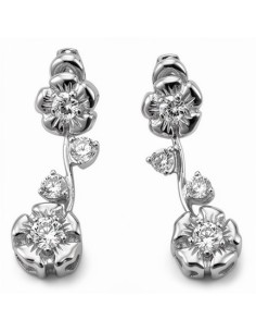 Silver earrings with zircons K 1651
