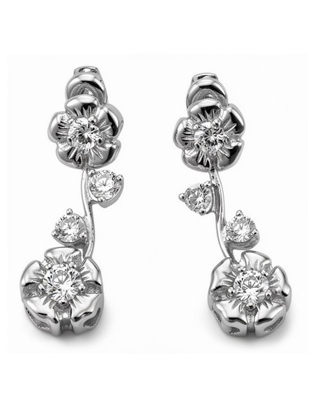 Silver earrings with zircons K 1651